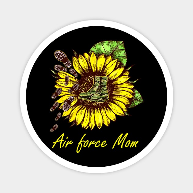 Sunflower Air Force Mom Magnet by gotravele store